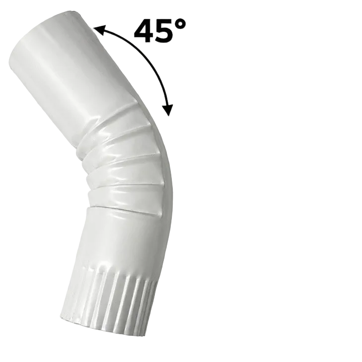 2" Round 75° Downspout Elbow - Plain Style