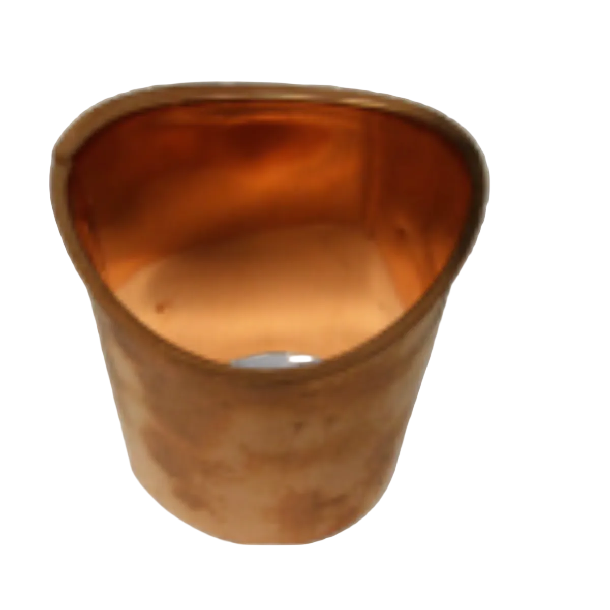 Copper 3 inch gutter outlet for round downspout connection