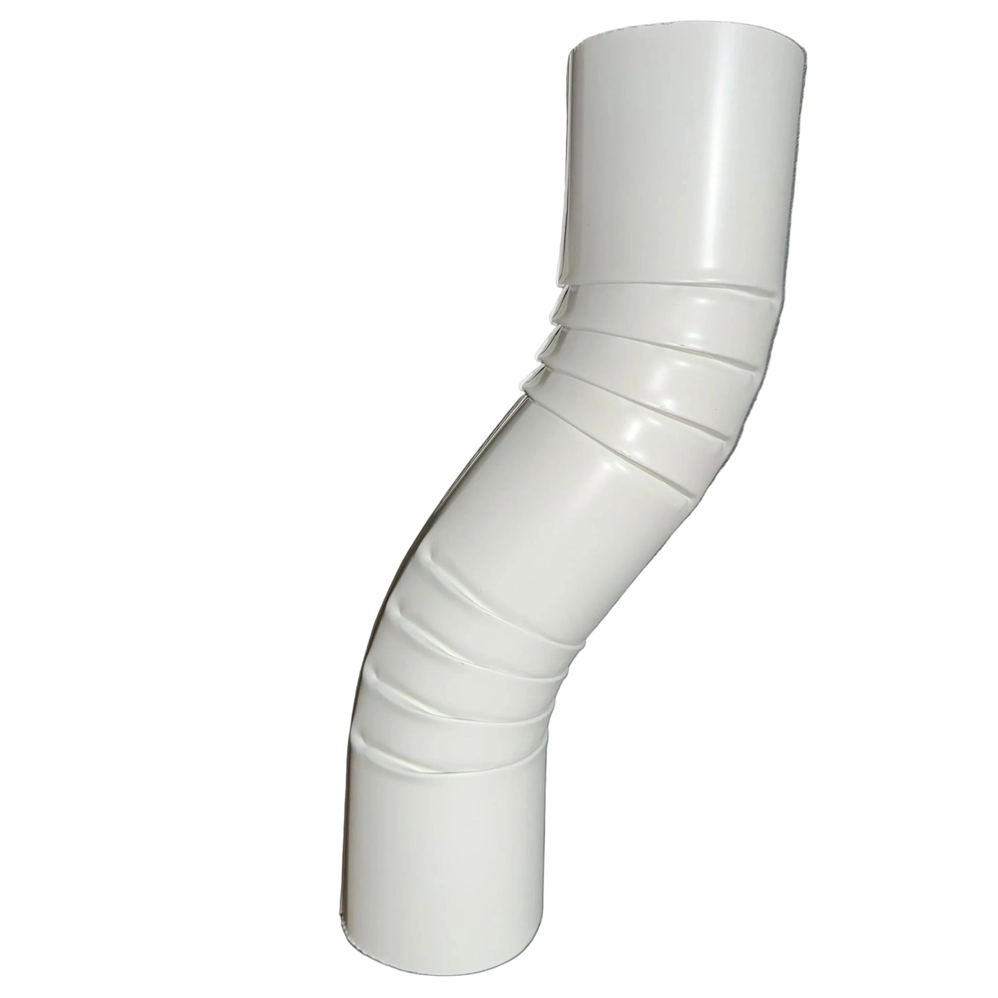 3" Round Corrugated Downspout Elbow - 4" Double Offset