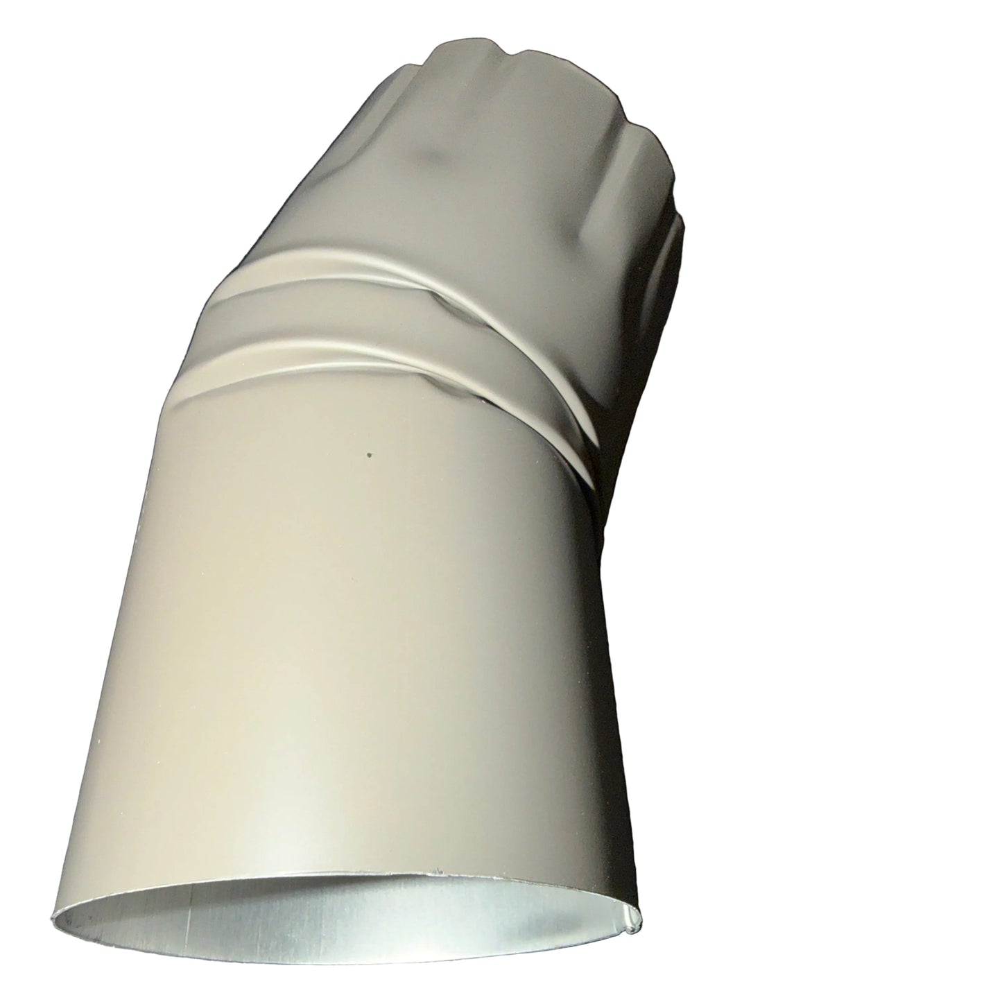 Professional 3 inch round aluminum downspout elbow 22.5 degree precision angle smooth transitions custom routing architecture - GutterAll Damascus Oregon