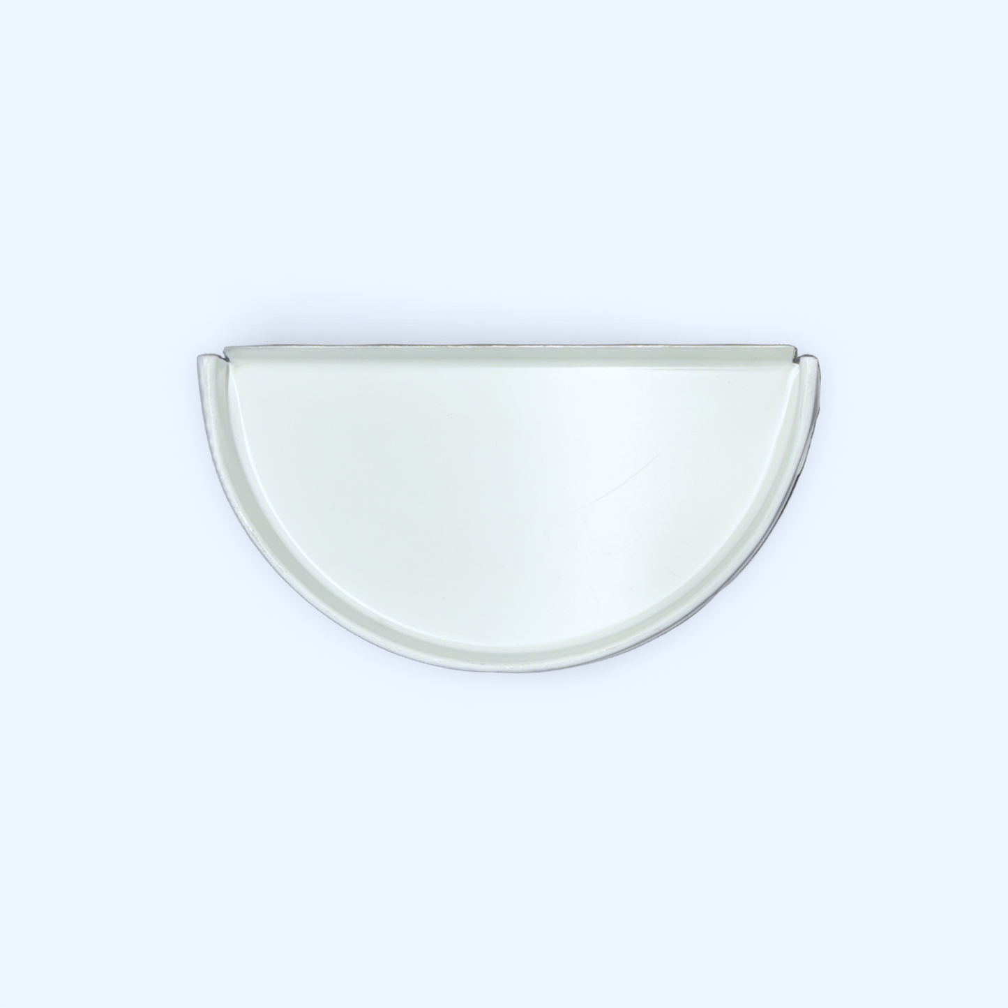 Half Round Style 6-inch End Cap side view - professional-grade half round gutter end piece