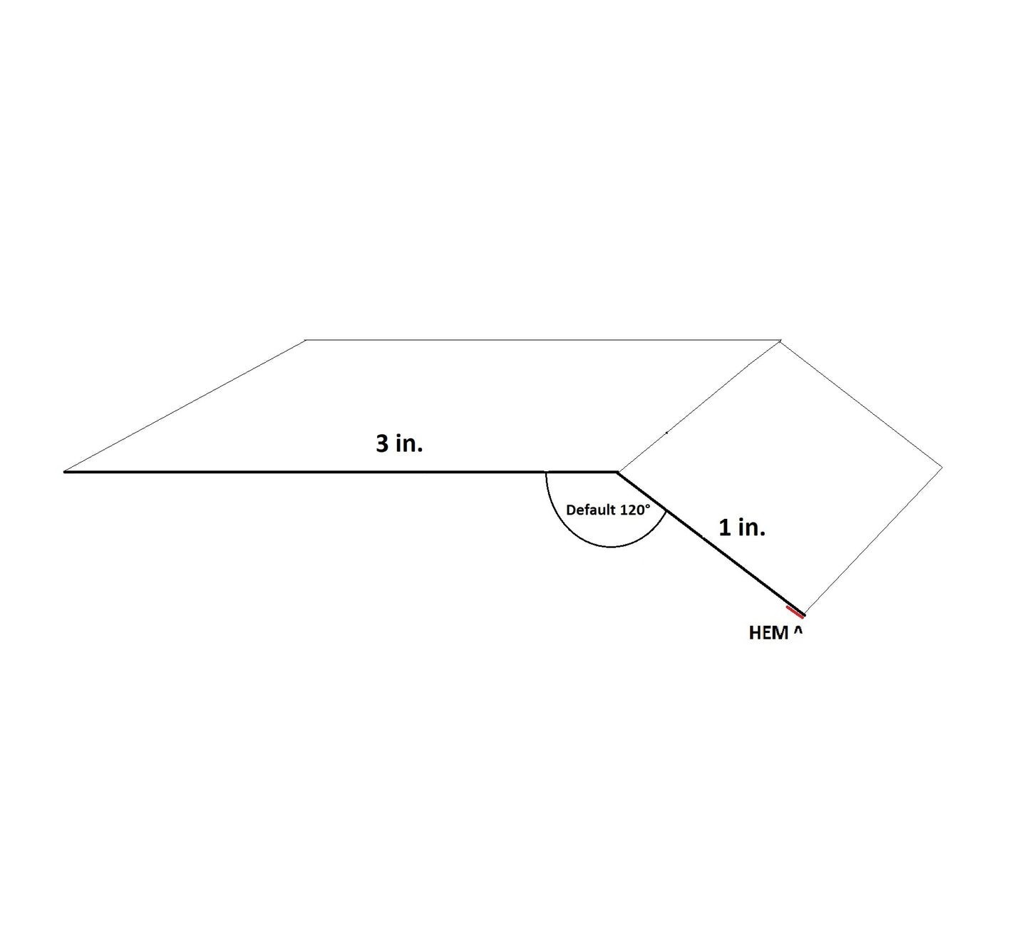 1 x 3 hemmed drip edge flashing 26ga steel profile sold by foot GutterAll Oregon