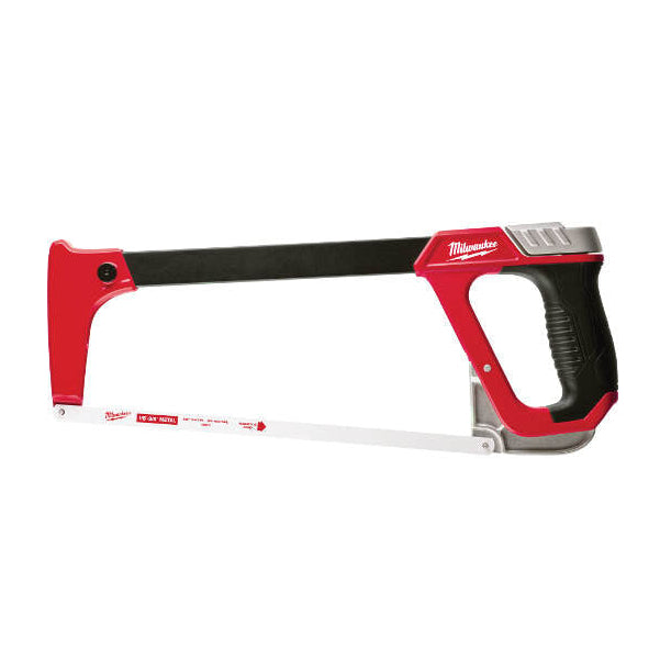 Milwaukee 12 inch high tension hacksaw red aluminum frame tool free blade change ergonomic grip GutterAll Damascus Oregon