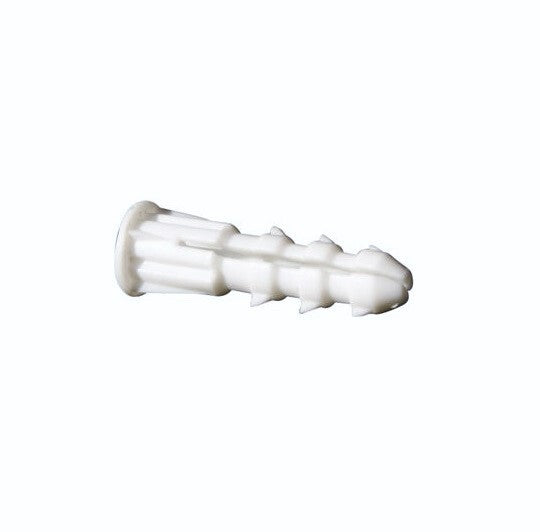 Poly anchor 1/4 inch x 1 inch white plastic expansion anchor ribbed body drywall masonry concrete fastening bulk pack Damascus Oregon