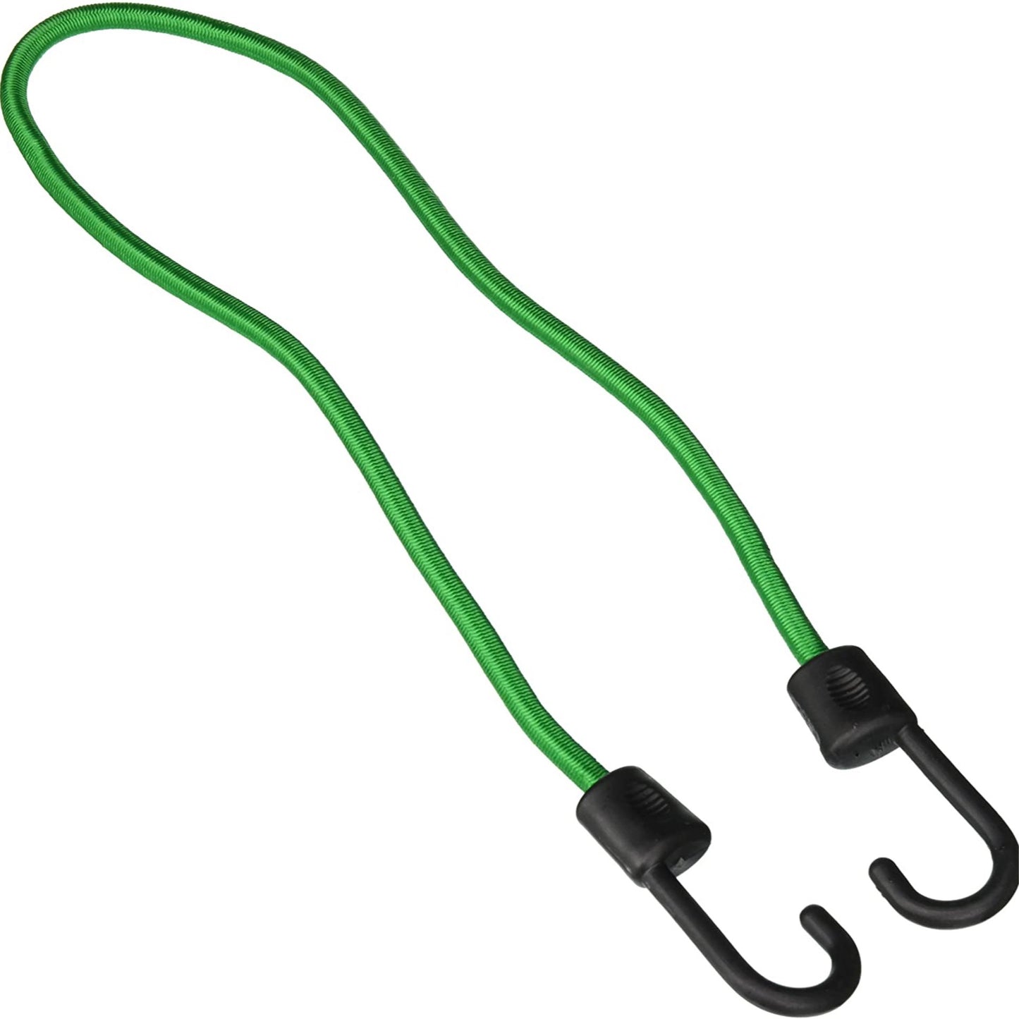 Green 24 inch bungee cord with black hook ends for gutter contractors GutterAll