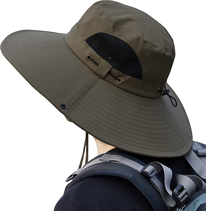 UPF 50+ Wide Brim Sun Hat Gutter Contractor Protection  display picture 1