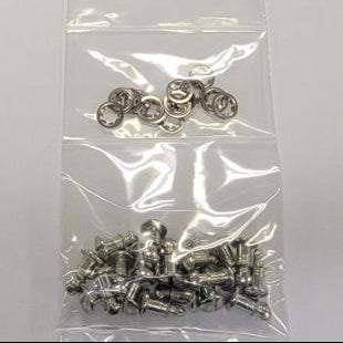 KWM - 1/4 Turn Screws with retainers (20 pack) KWM 1/4 turn screws with retainers assortment clear plastic bag metal nuts washers fasteners professional equipment assembly components