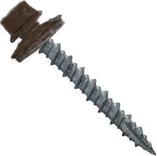 1-1/2 in musket brown hex washer screw for gutter hardware
