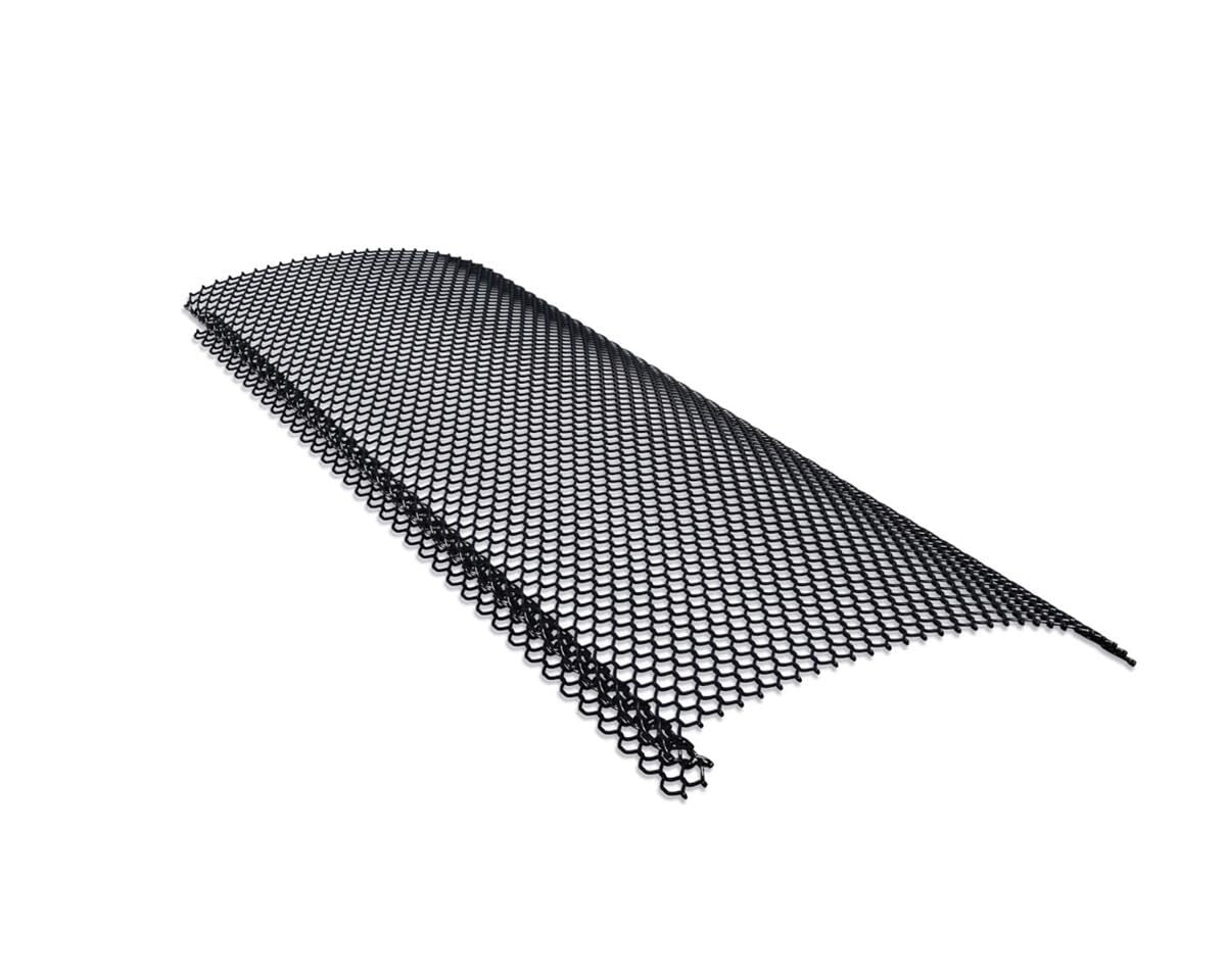 Black painted expanded aluminum mesh gutter guard leaf screen E-Z Smooth Flow hexagonal pattern snap-in debris filter GutterAll Damascus Oregon