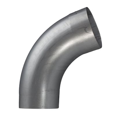 Euro 72 Degree Smooth Round Elbow in metallic gray - professional-grade gutter fitting