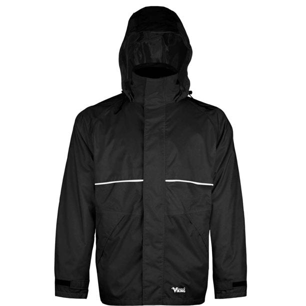 Viking Wear black waterproof rain jacket with mesh lining