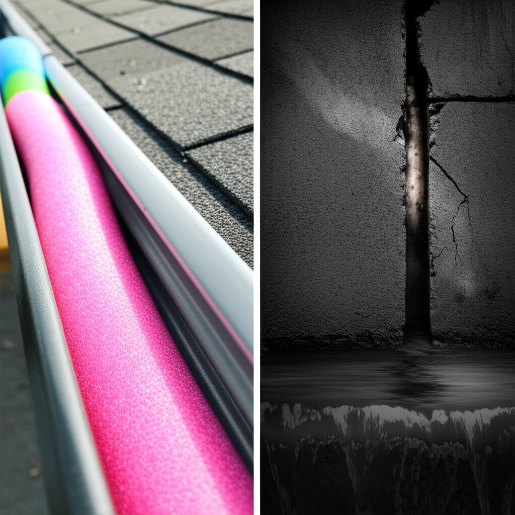 The Pool Noodle Gutter "Hack" That's Going Viral - And Why It's Actually Destroying Your Gutters