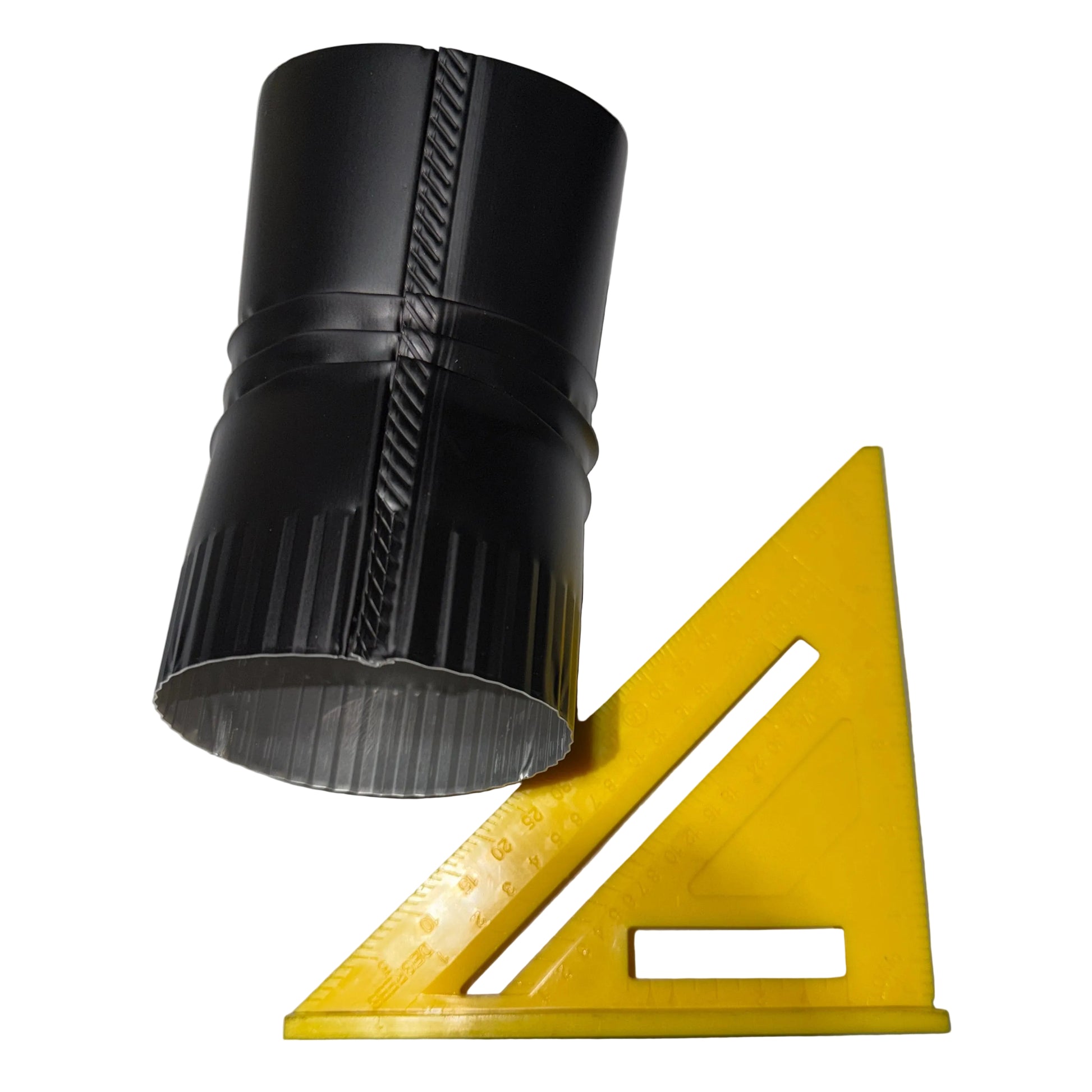 4 inch round downspout elbow 22.5 degree aluminum smooth plain gentle angle gutter bend fitting professional water drainage direction change - GutterAll Damascus Oregon