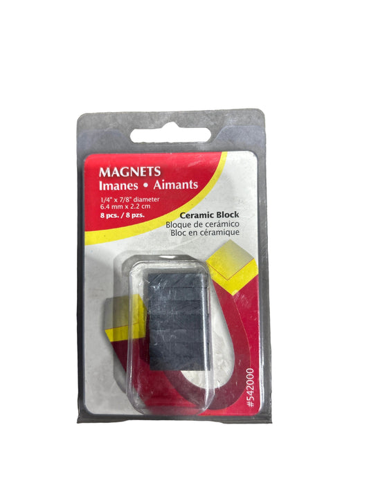 Hillman ceramic block magnets 8 pack 1/4 x 7/8 inch gutter installation tool holder screw organizer magnetic steel gutter accessory Damascus Oregon GutterAll