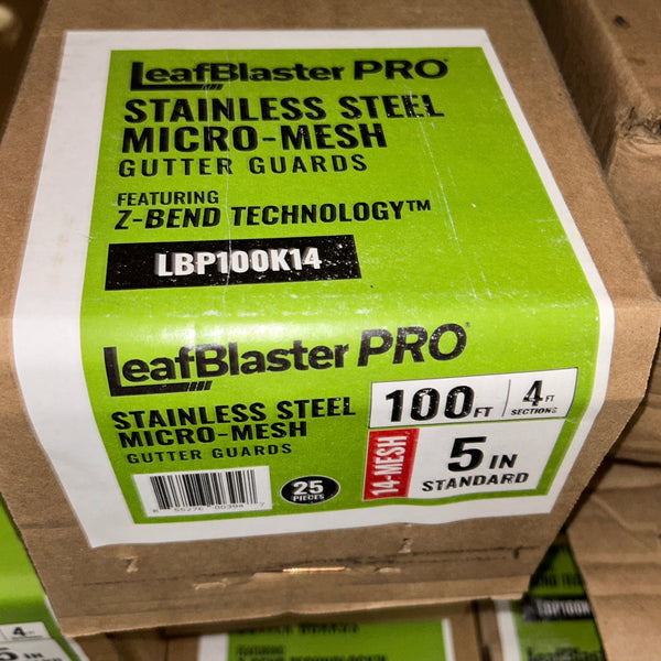 GA LeafBlaster Pro 14-Mesh Gutter Guard - Stainless Steel 25-Pack