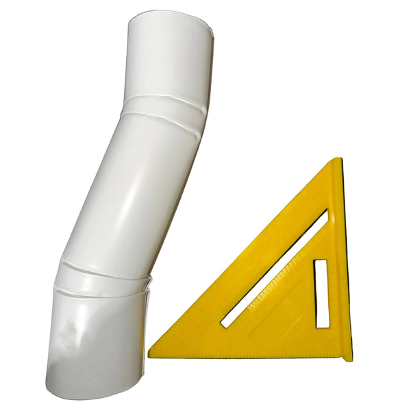 3 inch round aluminum downspout double offset elbow 2 inch white