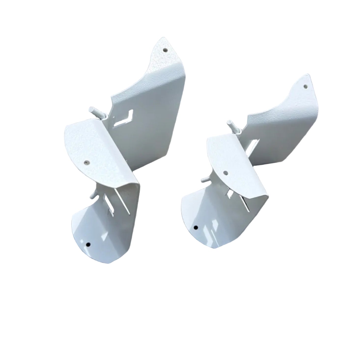 White Galvanized Downspout Hinge Swing Access for Cleaning Maintenance