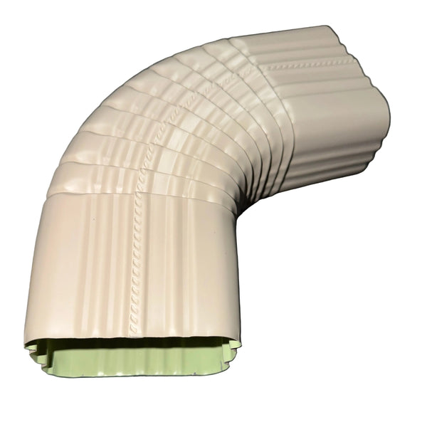 3x4" 75-Degree Downspout Elbow – Type B Corrugated Aluminum (25+ Colors)