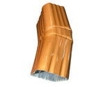 Professional 2x3 Aluminum Downspout Elbow 22.5 Degree Type A showing ribbed construction and smooth interior