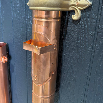 Euro Enclosed Cleanout aluminum downspout debris access system with flip-out strainer basket 3.1 inch 4 inch 7 colors powder coated GutterAll Damascus Oregon