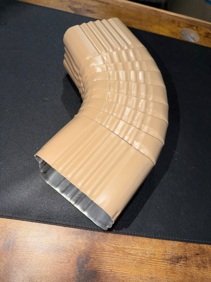 3x4" 75-Degree Downspout Elbow – Type B Corrugated Aluminum (25+ Colors)