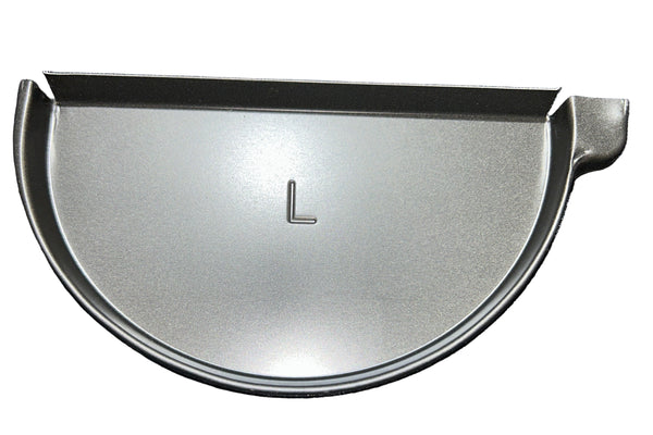 GA 6" Half Round Gutter End Cap - Aluminum | 25+ Colors | Left/Right Options