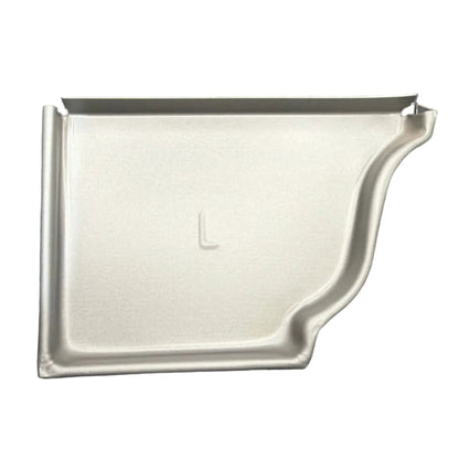 5K aluminum gutter end cap for 5-inch K-style gutters. Stops leaks permanently. 30 factory colors. Left, right, pairs, contractor bulk packs. Damascus OR.