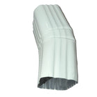 Professional 2x3 Aluminum Downspout Elbow 22.5 Degree Type A showing ribbed construction and smooth interior