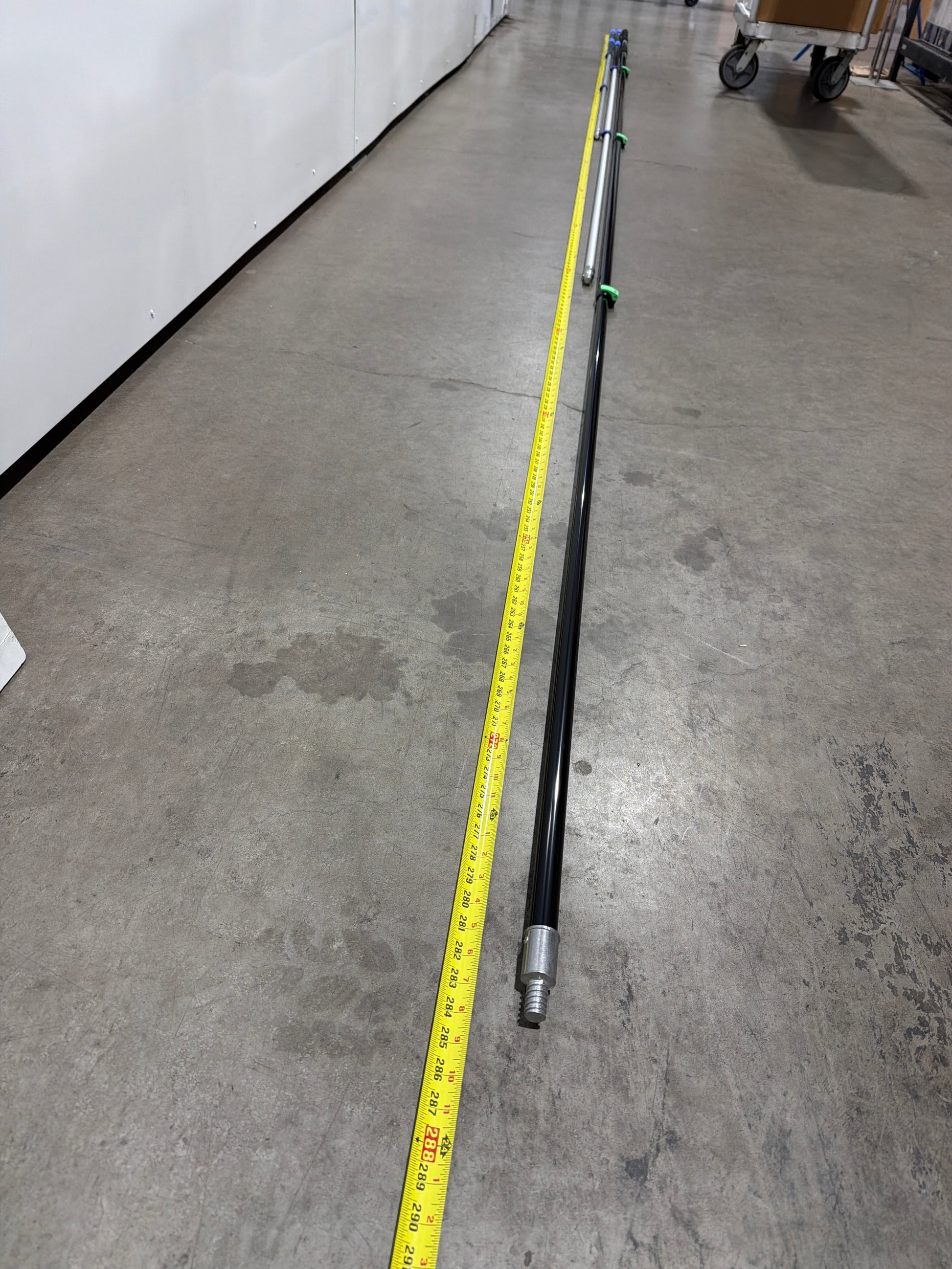 24 ft Eversprout telescoping extension pole lightweight aluminum quick-lock connectors universal threaded mount 12 17 24 foot options GutterAll Damascus Oregon