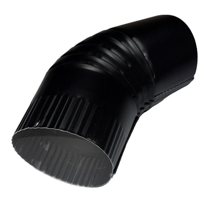 4 inch round aluminum downspout elbow 45 degree white corrugated ribbed gutter bend fitting professional residential commercial drainage - GutterAll Damascus Oregon