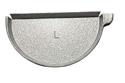 GA 6" Half Round Gutter End Cap - Aluminum | 25+ Colors | Left/Right Options