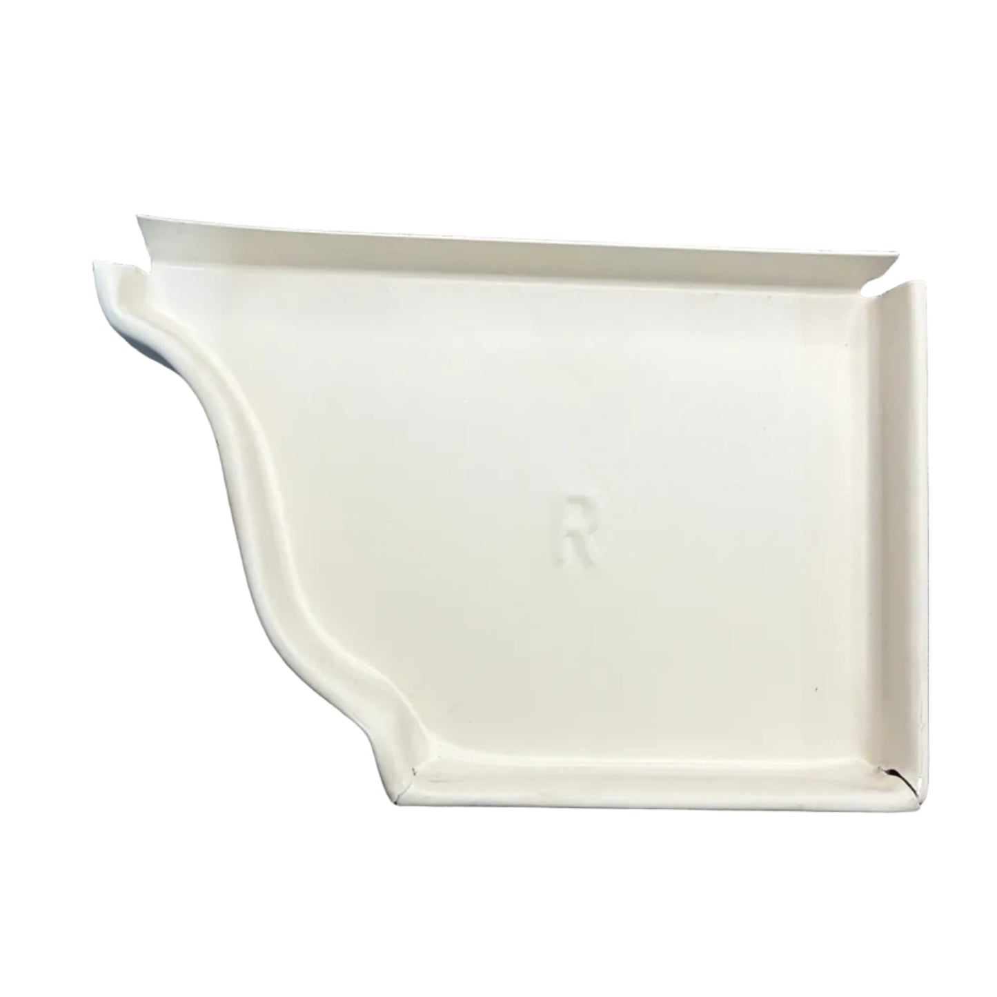 5K aluminum gutter end cap for 5-inch K-style gutters. Stops leaks permanently. 30 factory colors. Left, right, pairs, contractor bulk packs. Damascus OR.