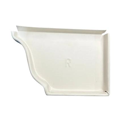 5K aluminum gutter end cap for 5-inch K-style gutters. Stops leaks permanently. 30 factory colors. Left, right, pairs, contractor bulk packs. Damascus OR.