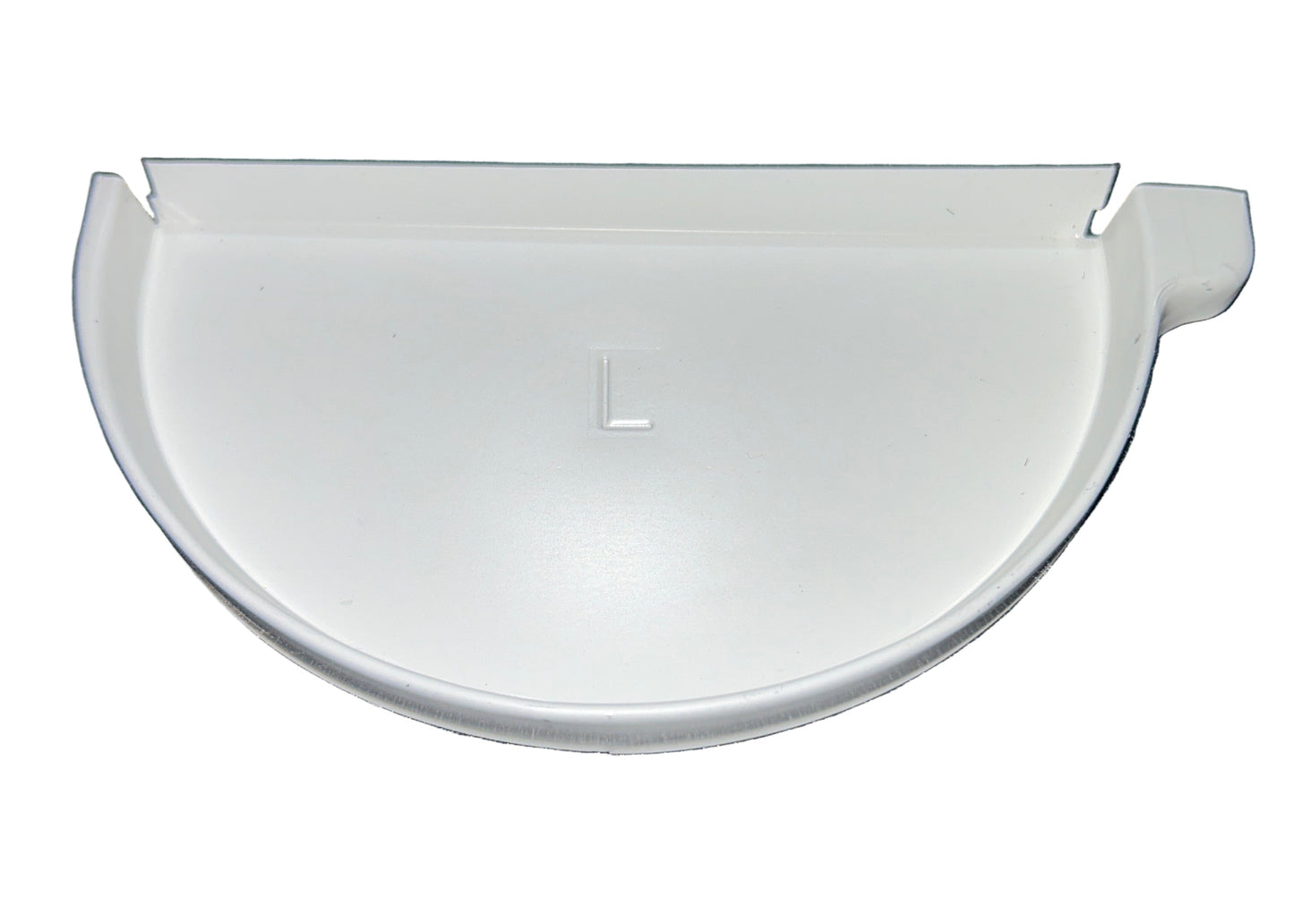 GA 6" Half Round Gutter End Cap - Aluminum | 25+ Colors | Left/Right Options