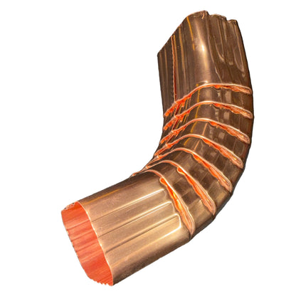 Professional 2x3 Type B downspout elbow 75-degree corrugated aluminum. Superior strength ribbed design in 25+ colors. Optimal water flow. Damascus OR contractor pricing.
