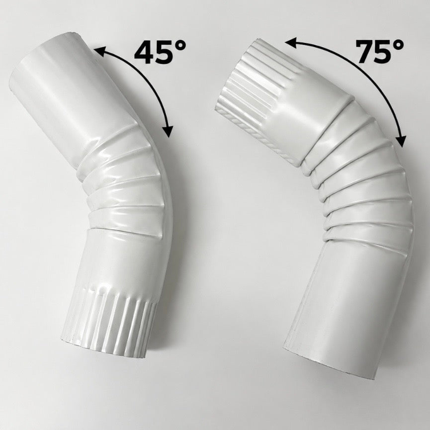 2" Round 75° Downspout Elbow - Plain Style