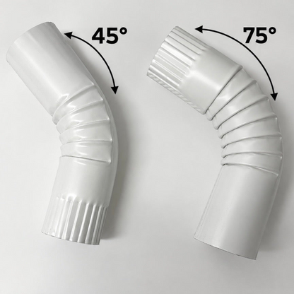 2" Round 75° Downspout Elbow - Plain Style