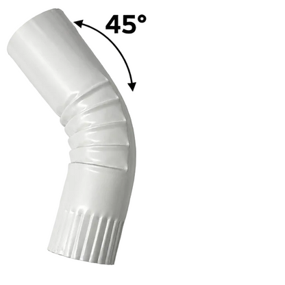 2" Round 75° Downspout Elbow - Plain Style