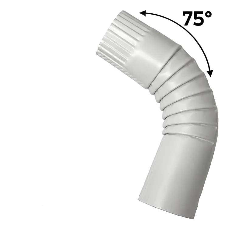 2" Round 75° Downspout Elbow - Plain Style