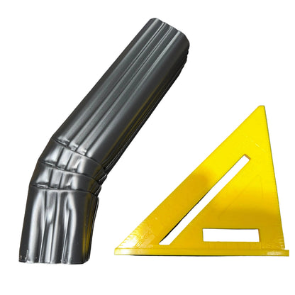 2x3" Single Offset Downspout Elbow - Style A Professional Aluminum Black