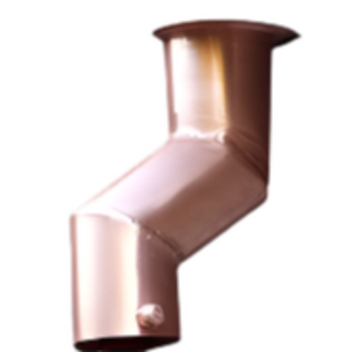 Copper rain chain offset installation kit with durable design for gutters.