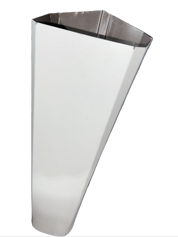 30 Deg. White 3x4" to 3" Downspout Reducer