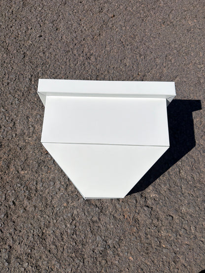 30 White Extra Large Aluminum Single Crown Leader Head - XL Collection Box W 16" x H 13" x D 9"