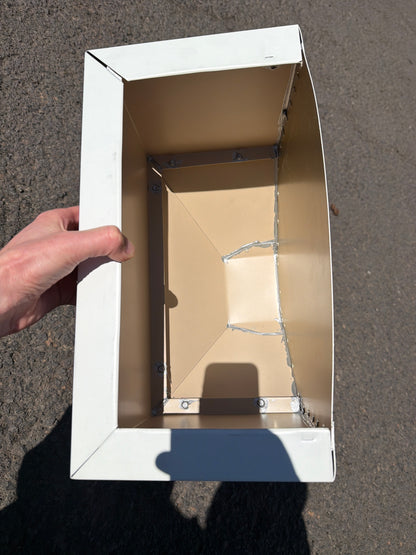 30 White Extra Large Aluminum Single Crown Leader Head - XL Collection Box W 16" x H 13" x D 9"