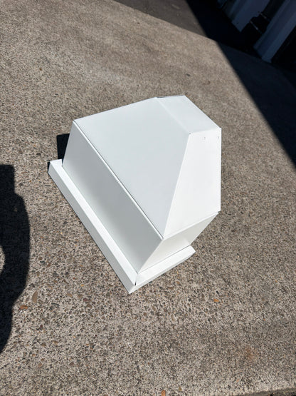 30 White Extra Large Aluminum Single Crown Leader Head - XL Collection Box W 16" x H 13" x D 9"
