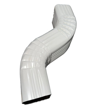 30 white GA 3x4 inch Double A Offset 6" Aluminum Downspout Extension Professional Grade Gutter Part