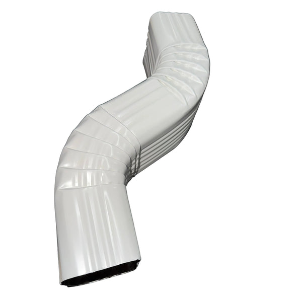 30 white GA 3x4 inch Double A Offset 6" Aluminum Downspout Extension Professional Grade Gutter Part