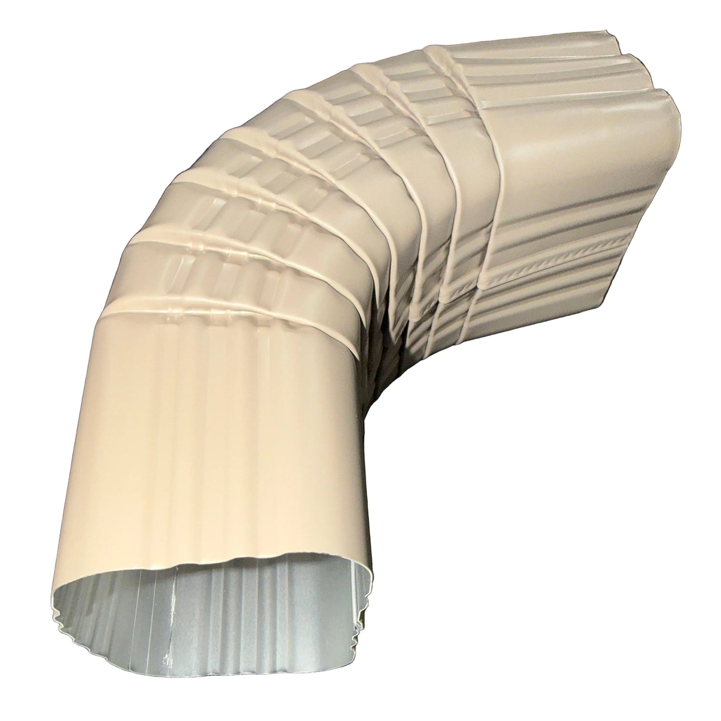 3x4 aluminum downspout elbow 75 degree Type A Style A corrugated ribbed clay brown gutter bend fitting professional grade rectangular profile high capacity drainage tight spaces deep fascia - GutterAll Damascus Oregon