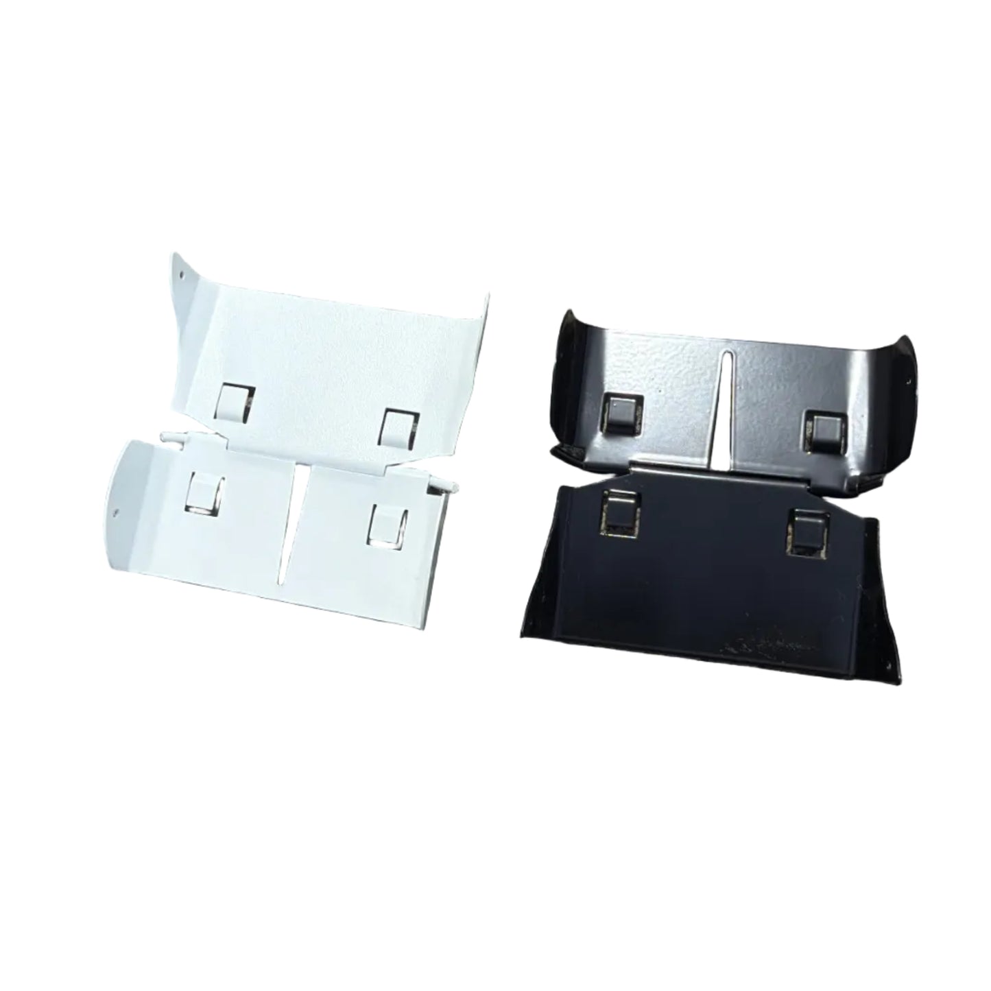 White Galvanized Downspout Hinge Swing Access for Cleaning Maintenance