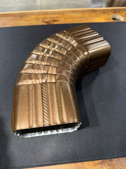 3x4" 75-Degree Downspout Elbow – Type B Corrugated Aluminum (25+ Colors)